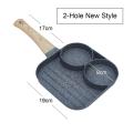 Egg frying pan, 3-cup egg cooker, frying pan, non-stick medical stone, multi-egg pan, frying pan with long handle, suitable for gas cookers. 