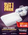 Konfor Standard Latex Pillow - Buy 1 Get 1 Free Comfort 2 Pillow Pack. 