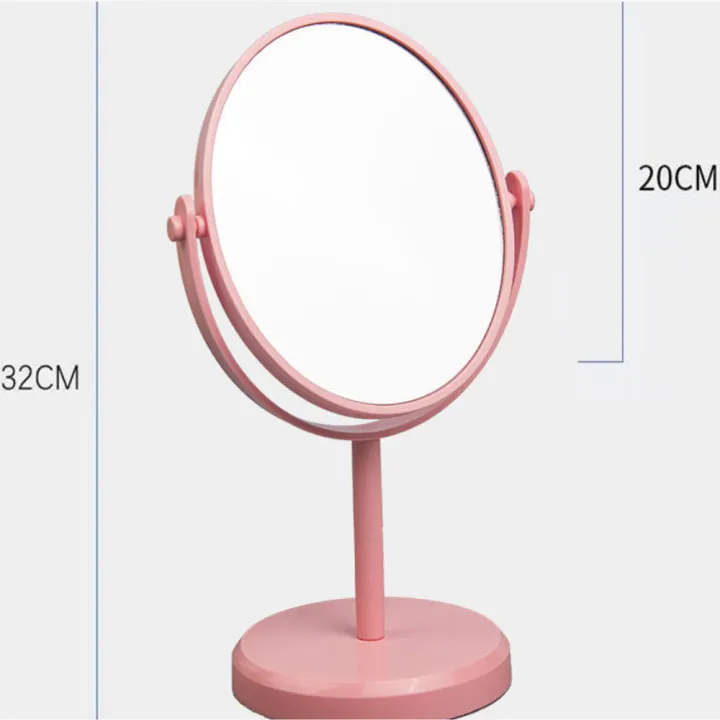 Decorative%20Cosmetic%20Mirror%20Portable%20Makeup%20Mirror%20Girls'%20Dressing%20Table%20Mirror%20Rotatable%20Makeup%20Mirror%20Single-sided%20Makeup%20Mirror%20-%20Image%202