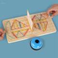 Rubber Band Geoboards Graphical Mathematical Toy for Preschool Children Kids. 