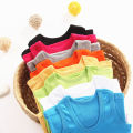 Year 2 sleeveless shirt top vest boys underwear kids vest summer girls solid color vest boys clothes cotton T to 12. 