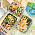 1 PCS Lunch Box 304 Stainless Steel 1200 Ml Lunch Box Leak-Proof with Removable Divider, Lunch Boxes,Environmentally Friendly. 