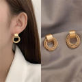 Retro Metal earrings Unique Wedding Fashion Small circle stud earrings Birthday party Multiple Women's earrings for Casual wear Evening wear Wedding occasions Gift for women Party accessories. 