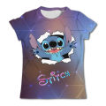 New summer children Disney stitch T-shirt Disney Stitch T shirt Disney Stitch anime cartoons casual clothes kid girl boy top tee. 