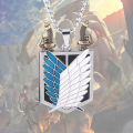 Anime Attack on Titan Necklace Shingeki No Kyojin Wings of Freedom Survey Punk Necklace for Women Men Cospaly Jewelry Gift. 