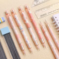 0.5mm Sweet Peach Mechanical Pencil with Leads Cute Pencil School Stationery Supplies Gift Cartoon Students Prize. 
