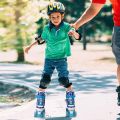 OUDEW Roller Skates for Girls Boys,fit for Kids Beginners Skate with Light up Wheels and Adjustable Sizes,Blue |65K. 