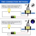3PCS ON Off Rocker Lighted Toggle Switch 30A 12V DC SPST 2 Position 3 Pin Blue LED Light Wired for Car Boat Automotive. 