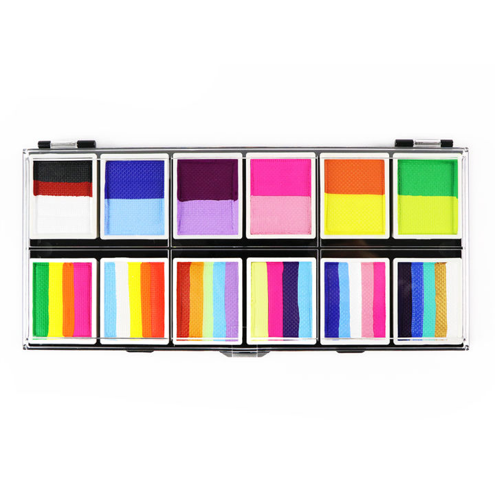 GP Rainbow Face Body Paint set Water Based Face Painting Colors with ...