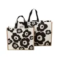 【ALLGOOD】1pc Large Capacity Foldable Cloth Shopping Bag Flower Pattern Bag Reusable Eco Friendly Waterproof Grocery Bags Shopping Tote Bags Shoulder Bag. 