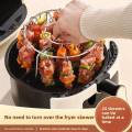 【Fast Delivery 1-4 day】6Qt/8Qt Air Fryer Skewer Stand Vertical Multi-pin Stainless Steel BBQ Holder Air Fryer Accessories for Grilling Kitchen Kabobs. 