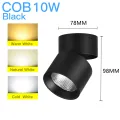 Led Light Spotlight Ceiling Lights 10W/15W Spot Led Lamp 220V Surface Mounted Spots Light Adjustable for Living Room Bedroom Kitchen. 