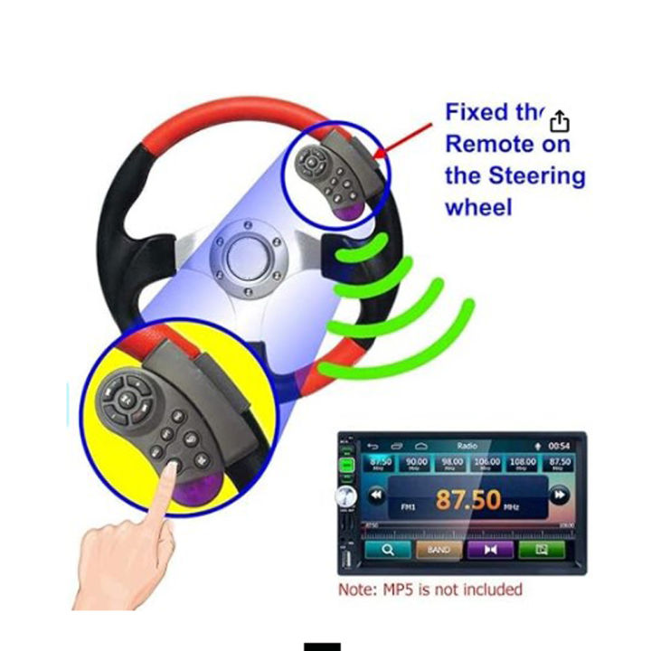 Car DVD Steering Wheel Remote Control Universal Wireless Steering Wheel Wireless Remote CD DVD MP5 Player Remote Control A-111-A-400 L
