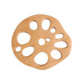 Wooden placemat Lotus root slice coasters   Irregular Solid wood Cup mat Table mat for Home decor  Dining table  Kitchen  Tea party Restaurant. 