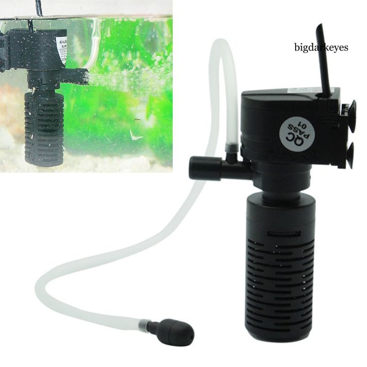 3 in 1 3W Mini Aquarium Fish Tank Filter Water Purifier Submersible Oxygen Pump