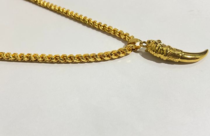 24k%20Gold%20plated%20Tiger%20teeth%20pendent%20with%20necklace%20men%20-%20Image%204