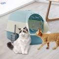 Hooded Cat Litter Boxes with Lid Fully Enclosed Cat Toilet with Handle Sandbox. 