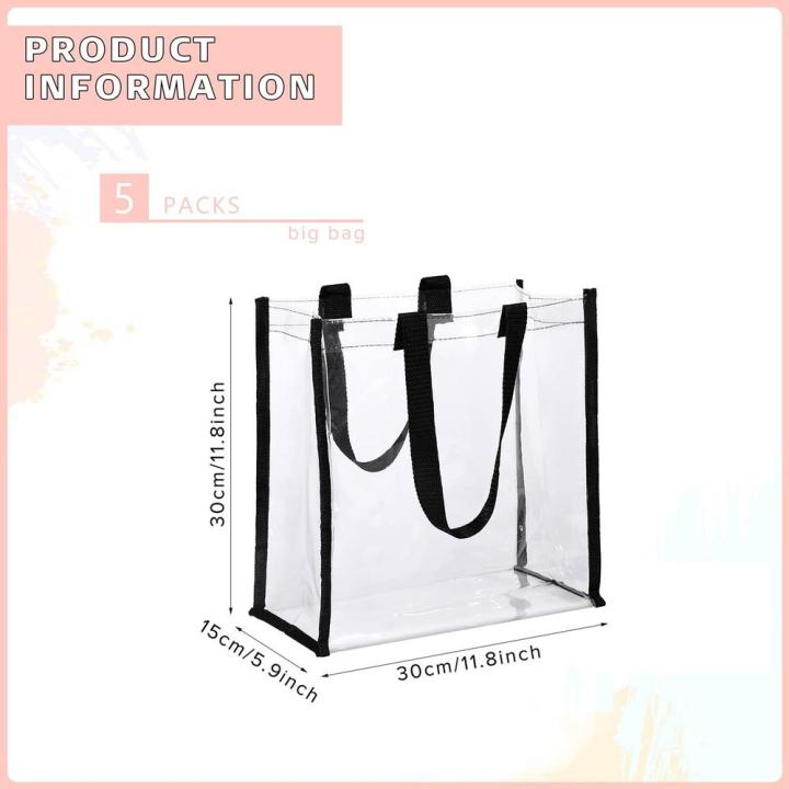 Clear%20Tote%20Bags%2012%20x%2012%20x%206,%20PVC%20Plastic%20Tote%20Bag%20With%20Handles%20for%20Work%20Beach%20Lunch%20Sports,%20Concerts%20-%20Image%203