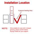Car Side Window Seal Strip Trim Tool Noise Insulation Auto Door Glass Lift Sealing Strips Edge Rubber Filler V Type Weatherstrip. 