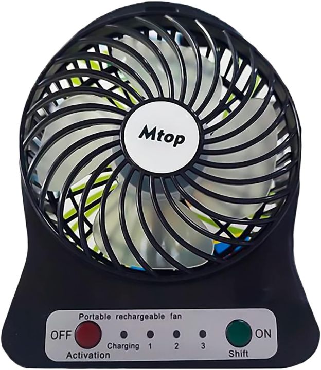 Desk Fan, Mini Fan, Portable Fan, Air Circulation Fan, Small Size, Portable Rechargeable LED Light Fan, Mini Desktop USB Fan