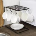 Coffee Cup Plates Iron Rack Creative Iron Drain Shelf Cup Holder Household Mug Storage Kitchen Rack kitchen  cup stand steel mug. 