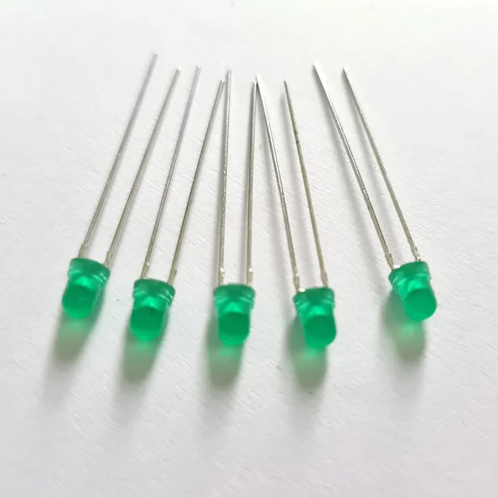 100pcs%203mm%20LED%20Diffused%20Green%20Color%20LED%20Bulbs%20Light%20Emitting%20Diodes%20-%20Image%203