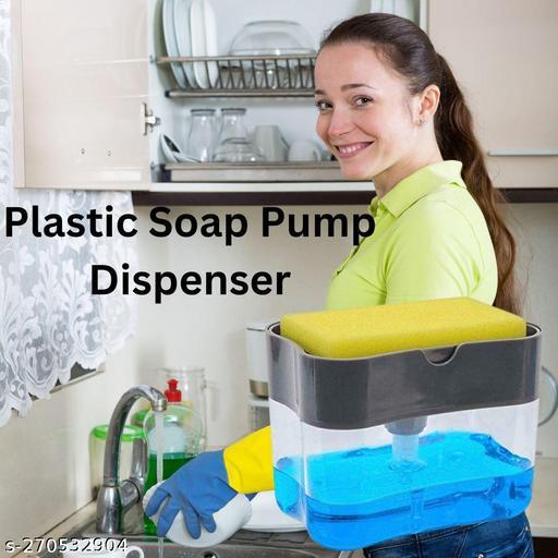 Soap Pump One Press Plastic Sds Sponge Holder Liquid Soap Dispenser