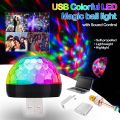 LED USB Mini Magic Disco Ball Light Car DJ Home Party USB Socket LED Crystal Magic Effect Ball Lamp DC 5V. 