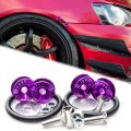 4x Purple JDM Aluminum Quick Release Fasteners Bumper. 