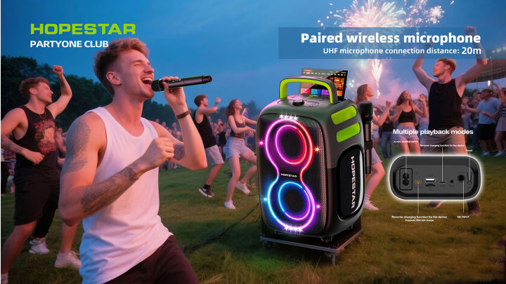HOPESTAR%20PARTYONE%20CLUB%20650W%20High%20Power%20PartyboX%20Bluetooth%20Speaker%20with%20Dual%20Microphones%20-%20Image%207