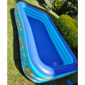 Intime large 3 rings inflatable rectangular kids portable swimming pool(262cm*175*60cm). 