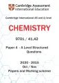 Cambridge International AS And A Level - Chemistry Past Paper 4 Oct/Nov (9701/41,42) -4 A Level Structured Questions. 