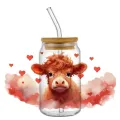 Highland Cattle Decal Transfer Sticker UV DTF DIY for 16oz Glass Cup Can Wraps Easy To Use Custom Cow Mugs Gift Decals. 