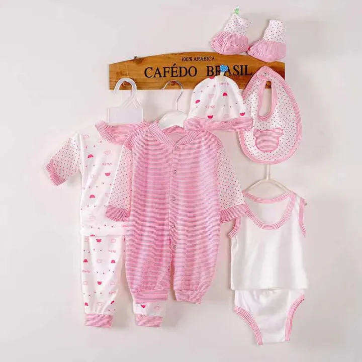 8%20Pcs/Set%20Newborn%20Kids%20Baby%20clothes%20Clothing%20Outfits%20Unisex%20Tops%20+%20Pants%20children%20cotton%20gift%20bib%20-%20Image%202