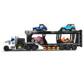 1:48 Scale Rechargeable 12 Wheel Remote Control Car Carrier Truck With Four Cars. 