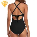 Quick Drying Monokini Halter One-piece Swimsuit for Women Slim Fit Beachwear with Hollow Out Design Quick Drying Stylish Perfect for Women Monokini Swimsuit. 