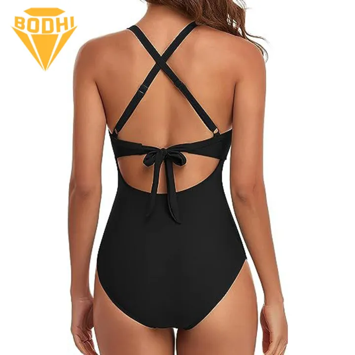 Quick Drying Monokini Halter One-piece Swimsuit for Women Slim Fit Beachwear with Hollow Out Design Quick Drying Stylish Perfect for Women Monokini Swimsuit