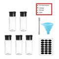 Spice Bottle Set for Spices Salt and Pepper Seasoning Bottle Spice Organizer Condiment Storage Jar Set 5pcs. 