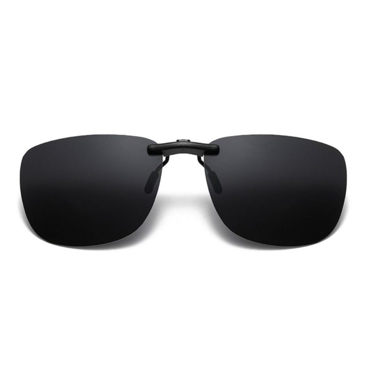 Car Night Safety Googles UV400 Day Night Vision Goggle Clip UV Protection Anti-glare Myopia Glasses Clip Turned Up Polarized Lens Clip-on Sunglasses Summer