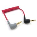 3.5mm TRS to TRRS Patch Cable Microphone Cable 3.5mm Male to Male Right Angle Patch Adapter Cable Wireless Lavalier Mic Cord for Rode SC7. 