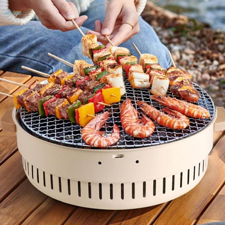 Barbecue%20furnace%20Grill%20Furnace%20with%20Grilled%20Net%20Carbon%20Barbecue%20Grill%20Camping%20Grill%20for%20Cooking%20Outside%20Camping%20Outdoor%20Indoor%20Garden%20-%20Image%202