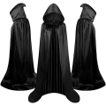 2Pcs Set Halloween Costume Death Cloak Black Death Cloak L Size 1.5M Long 59 Inches Suitable for Outdoor. 