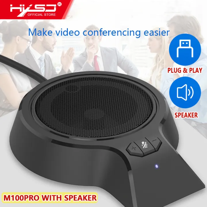HXSJ%20M100PRO%20360%20Degree%20Pickup%20Video%20Voice%20Call%202M%20Cable%20USB%20Omnidirectional%20micro-phone%20With%20Speaker%20Video%20USB%20Conference%20micro-phone%20Webcast%20micro-phone%20for%20PC%20Laptop%20Desktop%20Vlog%20Live%20Meeting%20-%20Image%203