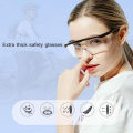 2 PACK Safety Goggles,Eyes Protection Goggles Protective Eyewear Safety Goggles Clear Anti-droplet/Anti-Scratch Safety Glasses, Transparent Frame Black Color. 