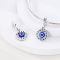 Lucky Blue Devil Eyes Pendant Fit Original Pandora Bracelet Necklace Silver Plated Palm Egypt Charms Bead DIY Jewelry. 