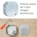 AT44-4 Packs Octagon Electrical Box Cover, Galvanized Steel Metal Junction Box , Outlet Box Cover For Octagonal Box. 