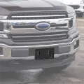 Front Bumper License Plate Bracket Holder Cover Frame JL3Z-17A385-BA for Ford F150 2018 2019 2020 Accessories ,Black. 