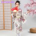 Exquisite Kimono Stunning Cherry Blossom Kimono for Girls Perfect for Cosplay School Performances Easy to Wear Japanese Style Kimono Dress. 
