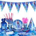 Elsa Frozen theme paper plate 10 paper cup 10 and Paper Serviette 10 Set. 