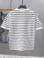 Striped Short-SleeveTT-shirt Men's2023Summer New High-End Men's Elbow-Sleeved Top T-shirt Fashion Tops Youth Men's Clothing. 